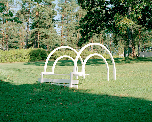 Jeppe Hein, Modified Social Benches, 2005-8, installation view